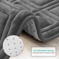 thumbnail image 4 of Clara Clark Bathroom Rugs, Velvet Memory Foam Bath Mat, Ultra Soft Non Slip and Absorbent - Waffled - Contour - Gray, 4 of 6