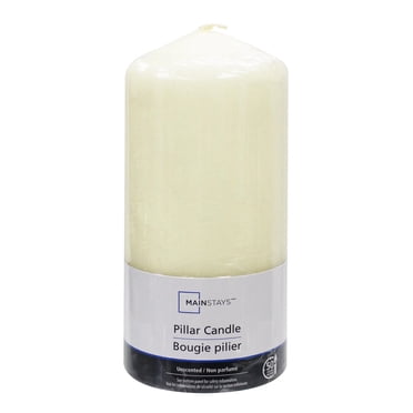 Mainstays Unscented 6" Ivory Pillar Candle