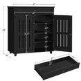 thumbnail image 3 of Yaheetech Armoire de Rangement pour Chaussures à 4 Niveaux Réglable avec 1 Tiroir pour Couloir, Noir, 3 of 6