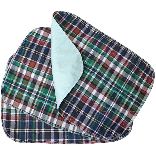 Platinum Care Pads 9 PACK - Plaid Small Washable Chair Pad Bed Pad / Small Reusable Incontinence Chair Underpad 17x24 - Perfect For Children And Adults Incontinence Protection