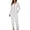 White, variant on DEXIANG Women Casual Lapel Button Print Two Piece Long Sleeve Pajamas Pajamas Suit Silk Womens Pajamas Set Womens Winter Pajamas Womens Lightweight Pajamas Set Soft Set Women's Sleepwear Body Aware