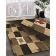 thumbnail image 3 of Ahgly Company Tapis d'Intérieur Lavable en Machine Carré Transitionnel Bronze Brun, 5 Pieds Carré, 3 of 7