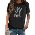 thumbnail image 2 of Pompotops T-shirt à Manches Courtes Imprimé pour Femmes, Mode, Hauts Décontractés Amples, Blouse, Hauts en Solde, 2 of 7