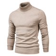 thumbnail image 1 of OmicGot New Winter Turtleneck Thick Mens Sweaters Casual Turtle Neck Solid Color Quality Warm Slim Turtleneck Sweaters Pullover Men, 1 of 6