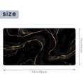 thumbnail image 2 of Large Mouse Pad 31.4 x 15.7inches 3mm XXL Extended Gaming Mouse Pad Mat with Non-Slip Base Stitched Mousepad for Computer,Office,Keyboard and Laptop- Black Gold \u200bCoffee Marble，Waterproof Desk Mat, 2 of 5