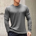 thumbnail image 2 of vdgthytj Long Sleeve Shirts for Men Fall Big and Talls Crewneck Slim Tops Comfy Soft Base Layer Pullover Work Tees, 2 of 3