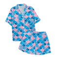 thumbnail image 4 of Luvoko Ensemble de Pyjama à Manches Courtes et Col Boutonné Imprimé pour Enfants, Robe de Bébé Fille Sans Pieds, 4 of 4