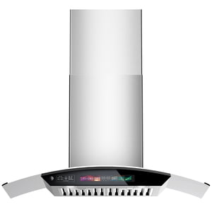 BRANO 36 inch Wall Mount Range Hood 900 CFM, Voice/Gesture/Touch Control, Stainless Steel Kitchen Hood Vent with 4 Speed Exhaust Fan