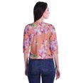 thumbnail image 3 of Moomaya Printed Keyhole Neck Ring Top Casual 3/4th Sleeve Tees Tank Tunic Top, 3 of 5