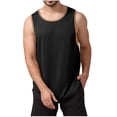 thumbnail image 3 of Yuyuzo Sleeveless Shirts for Men Round Neck Workout Tank Tops Solid Color T Shirts Loose Fitted Tees, 3 of 6