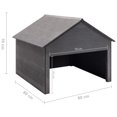 thumbnail image 5 of vidaXL Lawn Mower Garage Grey 80x80x70 cm WPC, 5 of 5