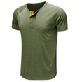thumbnail image 3 of BOBOGOJP T-Shirts pour Hommes Manches Courtes Col Rond Lourd (Vert,S), 3 of 4