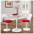 thumbnail image 2 of Heavenly White Tulip Armless Chair with Cushion SET OF 3, 2 of 5