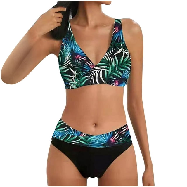 Bikini Sets for Women Plus Size Halter Swimsuits Two Piece Bathing Suit