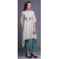 thumbnail image 4 of Bimba Kurti Asymétrique Imprimée Pannahazar Bleue pour Femmes Robe d'Été Indienne Tunique Petit, 4 of 6