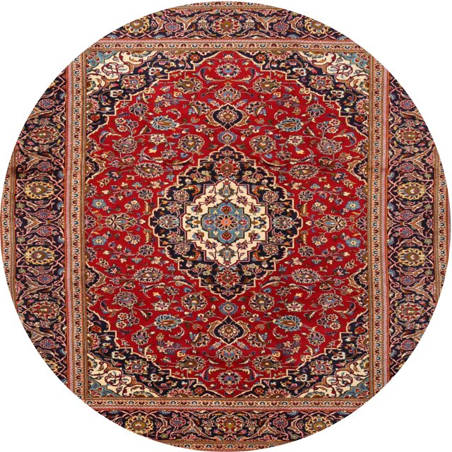 Ahgly Company Tapis d'Intérieur Lavables en Machine, Ronds, Traditionnels, Marron Orange Tigre, Ronds de 3'