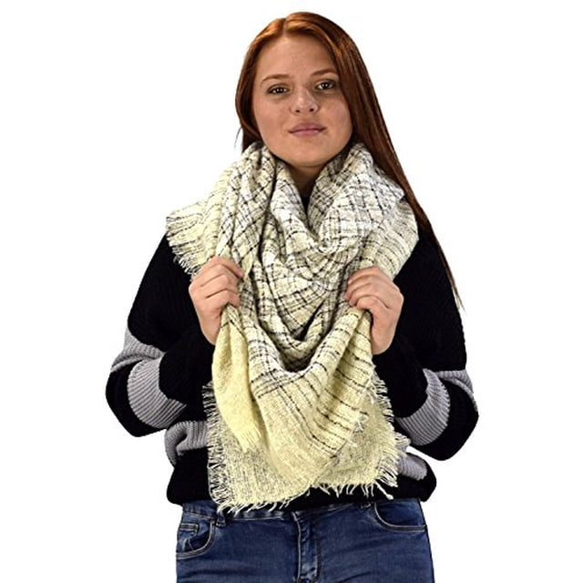 Peach Couture Multicolor Marled Oversized Blanket Scarf Shawl Wrap Poncho