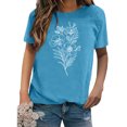 thumbnail image 2 of Pompotops T-shirt à Manches Courtes Imprimé Mode pour Femmes Blouse Décontractée Ample en Solde, 2 of 7