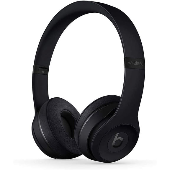Restored Beats Solo3 Wireless On-Ear Headphones - W1 Chip, Class 1 Bluetooth, 40 Hours of Listening Time, Built-In Microphone and Controls - (Black)