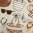 thumbnail image 1 of oneOone Tissu Popeline de Coton Marron pour Robe de Plage Tissu Imprimé au Mètre 42 Pouces de Large, 1 of 4