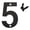 F #6, variant on Vaidha 4.7 In Floating Address House Number Modern Black Metal Letters Garden Garage Mailbox Decor Number Nail Kit Visual Sign