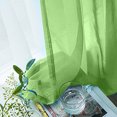 thumbnail image 2 of MAWCLOS Rideau de Fenêtre 2 Panneaux Rideaux Transparent Long Voile Transparent Poche pour Tringle Uni Blanc Habillages Basique Plusieurs Tailles Vert 2 Pcs-L : 20 Pouces x H : 98 Pouces, 2 of 5