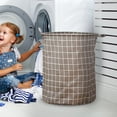 thumbnail image 4 of Patterned Linen Laundry Hamper Large Open Top for Bedroom or Bathroom - Breathable Durable -Linen Blend with Stylish Print and Easy, 4 of 5