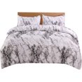 thumbnail image 1 of Lightweight Microfiber Bedding Duvet Cover Set, Marble Pattern, 1 of 7