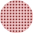thumbnail image 1 of Ahgly Tapis Rond Lavable en Machine Intérieur Transitionnel Rouge, 6 Pieds Rond, 1 of 7
