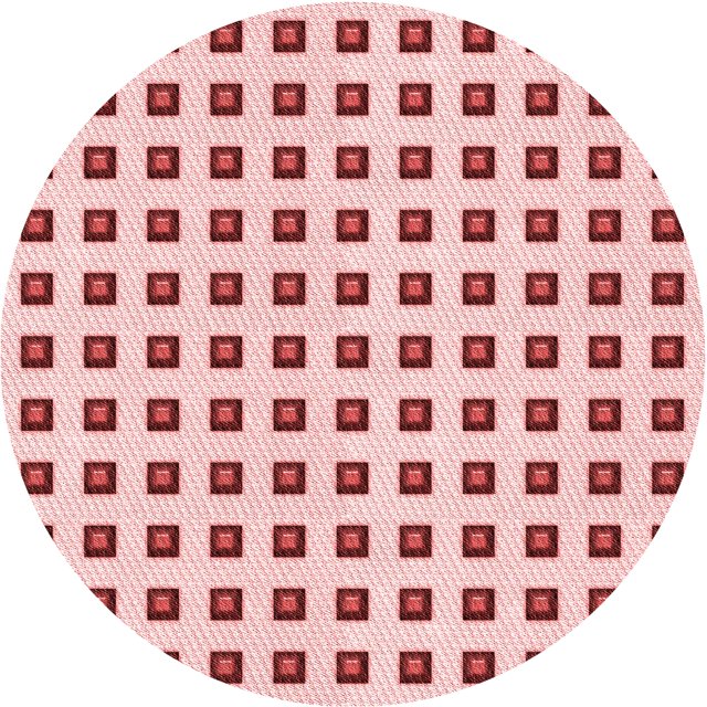Ahgly Tapis Rond Lavable en Machine Intérieur Transitionnel Rouge, 6 Pieds Rond