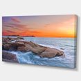 thumbnail image 2 of Colorful Sunset at Rocky Seaside - Seashore Wall Art on Canvas, 2 of 4