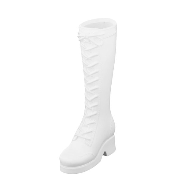 TISHITA 1/6 Scale High Boots for 12 Inch Doll Action Figure Women Model White