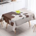 thumbnail image 1 of Cow Print Tablecloth, Cow Hide Pattern with Spots Farm Life with Cattle Camouflage Animal Skin, Rectangular Table Cover for Dining Room Kitchen Decor, 60"x120", 1 of 1