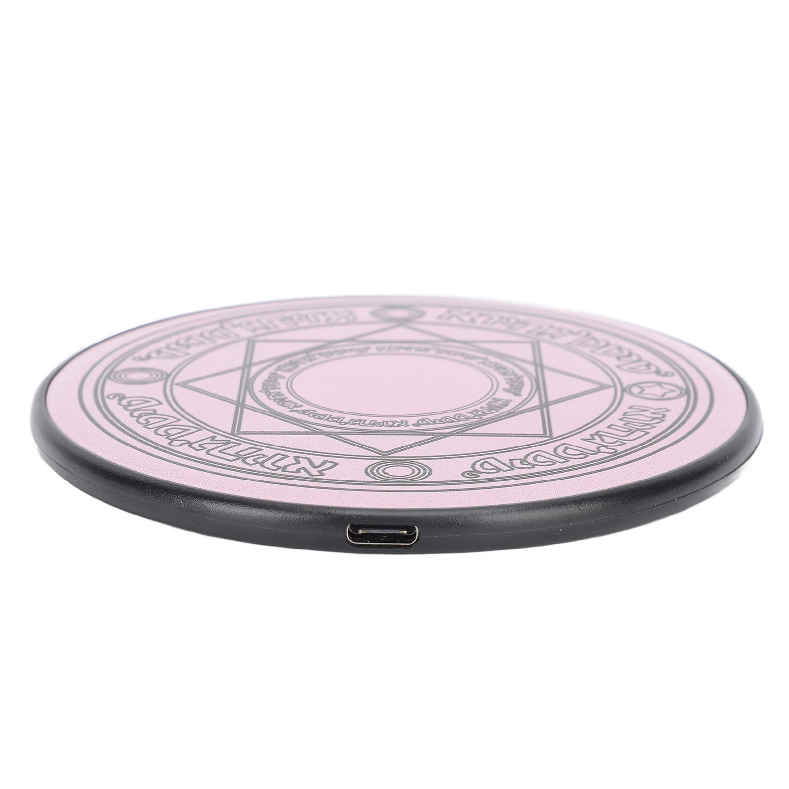 20W Fast Wireless Charger, 20W Magic Array Wireless Charger Fashionable  Pink Plastic Breathing Light Effec  for Headphones for Phones