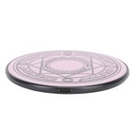 20W Fast Wireless Charger, 20W Magic Array Wireless Charger Fashionable  Pink Plastic Breathing Light Effec  for Headphones for Phones