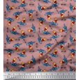 thumbnail image 1 of Soimoi Cotton Poplin Fabric Text,Rugby Ball & Bird Cartoon Fabric Prints by Yard 56 Inch Wide, 1 of 3