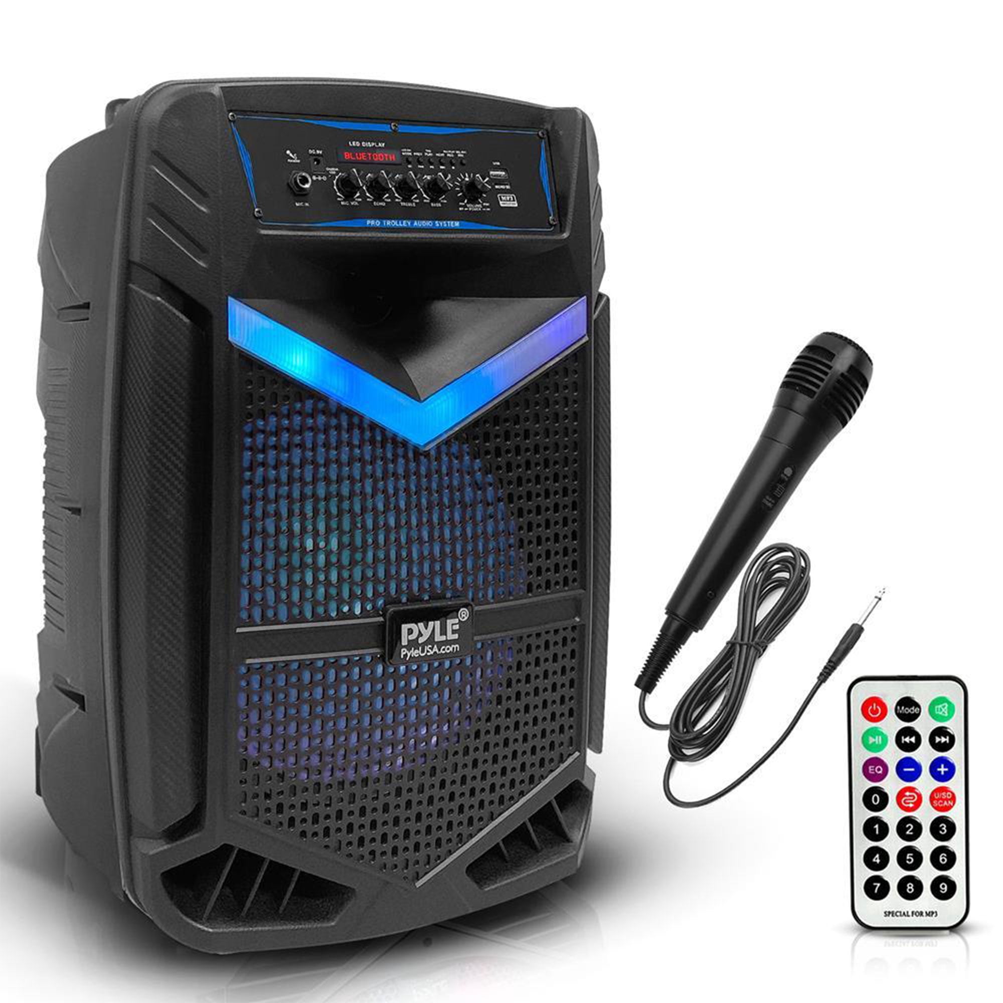 Pyle 15 Inch Bluetooth Portable Audio Party Speaker w/ Rechargeable Battery