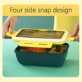 thumbnail image 2 of Luncheaze Lunch Box Luncheaze Lunch Box Blue Lunch Boxplastic Lunch Box Preservation Box Microwave Heating Sealed Insulation Lunch Box with Tableware 1400ml Work Lunch Box for Men, 2 of 2