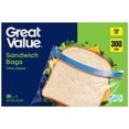 thumbnail image 1 of Great Value , Sacs à Sandwich, 300 Sacs, 1 of 4
