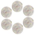 thumbnail image 1 of tredstone 6 Pcs Napperons Résistants aux Taches Antidérapants Coussin de Tasse Faits à la Main Ronds Isolation Tresse Cuisine Articles Ménagers Colorés Gris Clair, 1 of 6