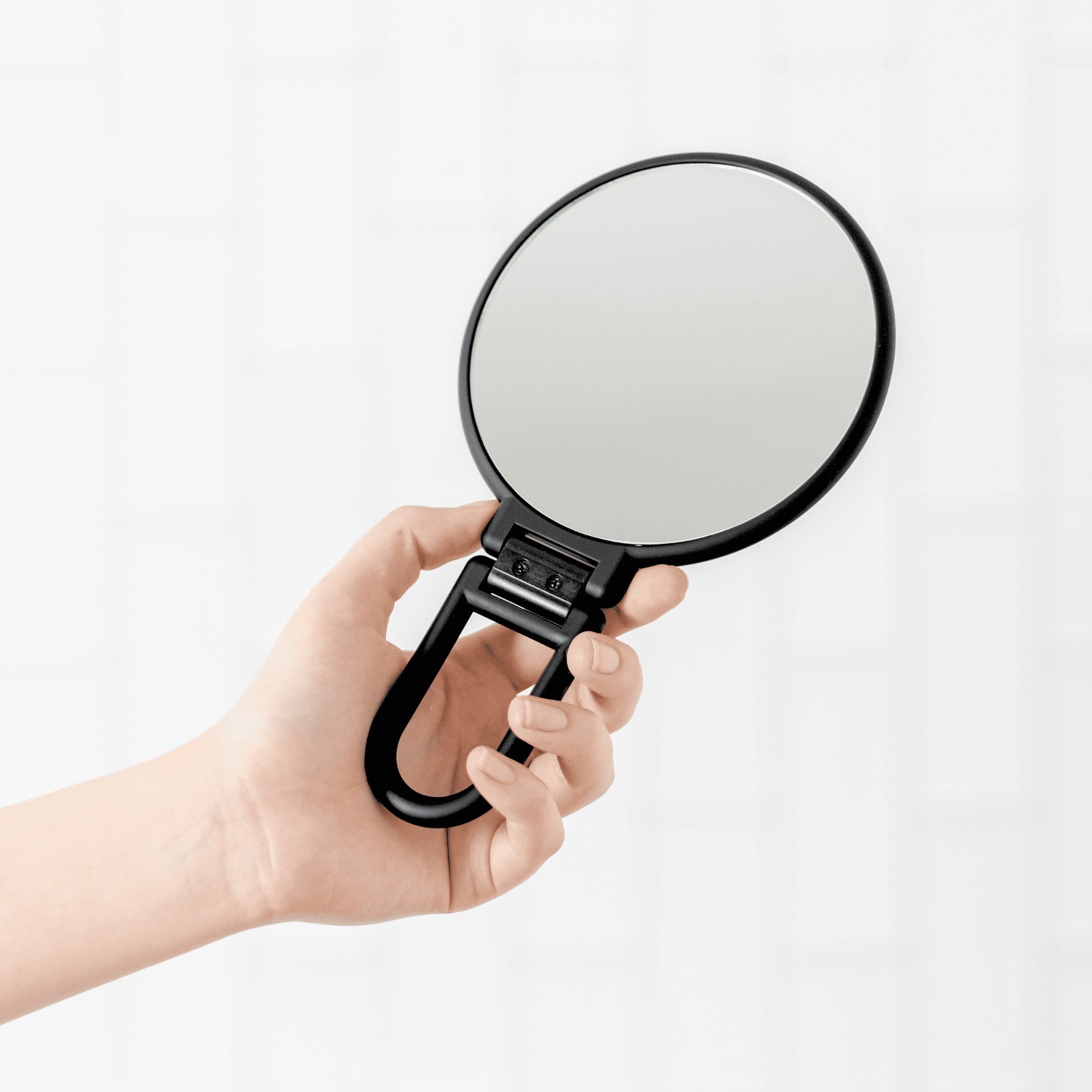 Danielle 5x Soft Touch Handheld Makeup Mirror, Black
