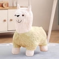 thumbnail image 1 of LSLJS Upholstered Stool Lamb's Fleece Fabric Footrest Change Shoe Footstool Wood Multifunctional Sofa Tea Stool for Living Room Bedroom Porch Polyester Shoe Bench, 1 of 6