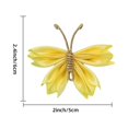 thumbnail image 2 of 2 Pcs Pinces à Cheveux Papillon Cheveux Bouclés Accessoires de Coiffure Mignons Satin Jaune, 2 of 9