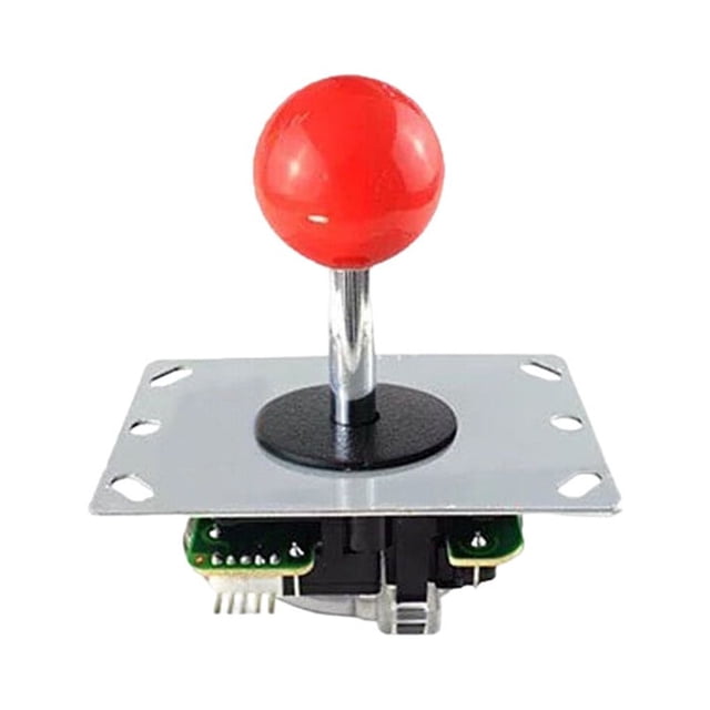 Transemion Rocker Arcade Fittings Machines Vending Games Controller Accurate Positioning Rocker Function Lever Controller Joystick Operation Zero Delay Ball Top Red