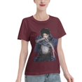 thumbnail image 2 of Women's Basic Short Sleeve T-Shirt Attacking Giant Levi Ackerman, 2 of 6