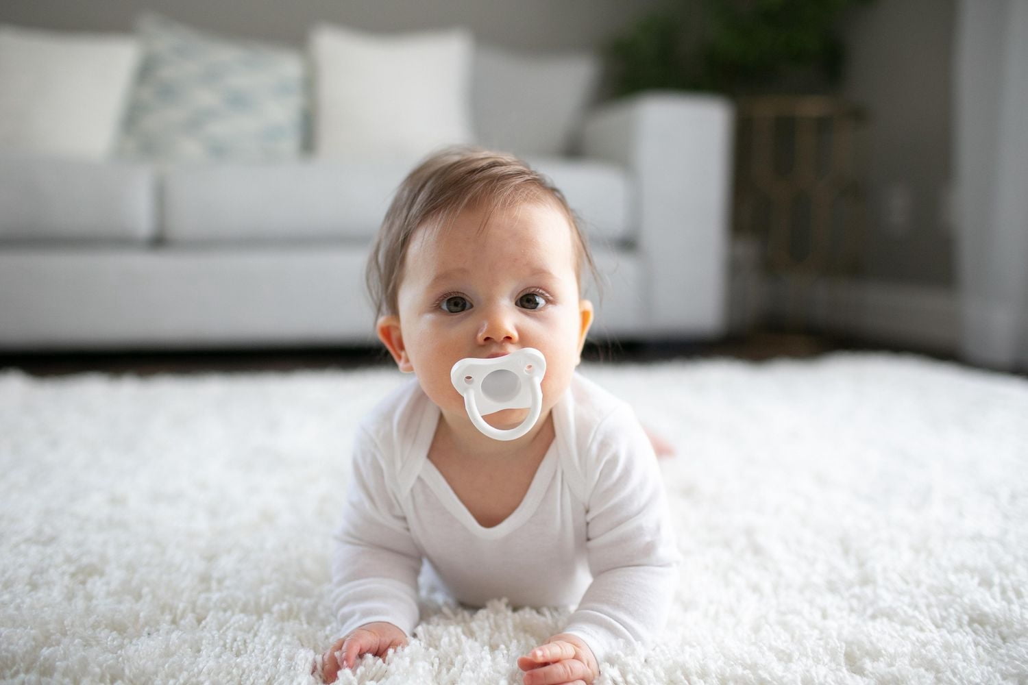 Dr. Brown's HappyPaci 100% Silicone Baby Pacifier, Contoured One-Piece Design, 0-6m, BPA-Free, 3-Pack