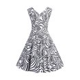 thumbnail image 3 of EGNMCR Robes de Soirée pour Femmes, Robes Formelles pour Femmes, Robes de Cocktail pour Femmes Sans Manches à Col en V Mi-Mollet Robe Confortable d'Été pour Femmes Sans Manches à Col en V Vintage Régulière à Imprimé Robe de Fête Robe pour Femme, 3 of 6