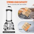 thumbnail image 3 of VEVOR Chariot d'Escalade, Capacité de Charge de 220 lbs, Chariot à Main Pliable avec Poignée Réglable de 32.3-45,7 Pouces, 4 Roues Universelles et 2 Cordes Élastiques, Multipurpose Dolly pour Entrepôt Magasinage, 3 of 9