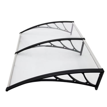 INTBUYING Polycarbonate Window Door Awning Canopy Patio Sun Shetter Transparent Awning