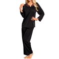thumbnail image 2 of Shadowline 76283 Ensemble de Pyjama à Manches Longues Pétales pour Femmes (Saphir 3X), 2 of 4